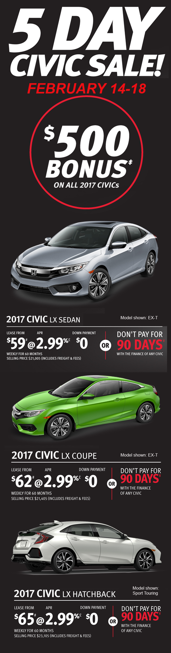 CIVIC 5 DAY SALE CIVIC 5 DAY SALE